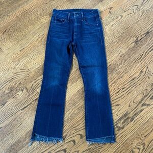 Mother Denim Insider Crop Step Fray, size 25